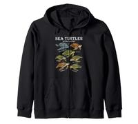 Tortues de mer du Monde Espèces Ocean Wildlife Education Sweat à Capuche
