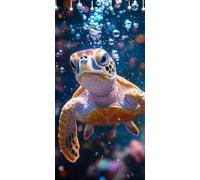 Tortues De Mer Peinture Numero Adulte Rêve Coloriage par Numero Adulte Kit de Peinture à L'huile sur Toile Bricolage pour Enfant, Paint by Numbers 45X90cm Pour Décoration Maison, Cadeau Femme W6-668