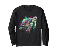 Tortues du Monde Color Splash Paint Art Manche Longue