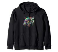 Tortues du Monde Color Splash Paint Art Sweat à Capuche