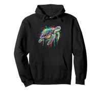 Tortues du Monde Color Splash Paint Art Sweat à Capuche