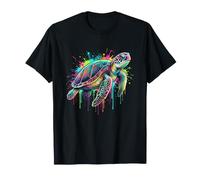 Tortues du Monde Color Splash Paint Art T-Shirt