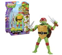 Tortues Ninja, 1 Figurine de tortue de luxe 15 cm, Se transforme en tortue, Modèle Raphaël, pour enfants 4 ans et plus, TU8384