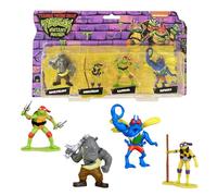 Tortues Ninja, Coffret 4 Mini-Figurines de 5 cm, Don + Raph + Rocksteady + Baxterfly, pour Les Enfants à partir de 4 Ans, TU8292