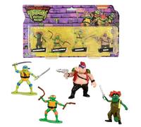 Tortues Ninja, Coffret 4 Mini-Figurines de 5 cm, Leo + Mike + Bebop + Leatherhead, pour Les Enfants à partir de 4 Ans, TU8291