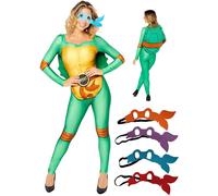Tortues Ninja Femmes Officiel Costume Déguisement + Masque UK 8-18