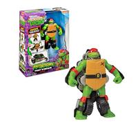 Tortues Ninja Figurine d'action Transformable en véhicule, transforme Raph en Moto à 2 Roues, 2 poupées à Collectionner, Figurines articulées, célèbre (TU845100)