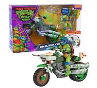 Tortues Ninja, Véhicule avec Figurine Exclusive de 12 cm, avec Fonction Combat, Leonardo, pour Les Enfants dès 4 Ans, TU8031
