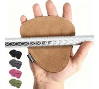 Torven Manique Crossfit - Gant Musculation Homme et Femme en Cuir de Bœuf Naturel, Respirant & Anti-Dérapant & Prise Maximale, Gants Musculation Hommes et Femme pour Poignée Rembourrée
