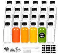 Torven Mini bouteilles verre avec couvercles, 12 bouteilles à shot pour remplir 60 ml, petites en verre,pour huiles essentielles, shot de gingembre, whisky (24)