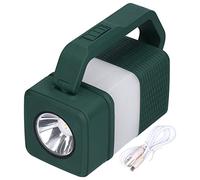 Torvex Lanterne de camping rechargeable avec haut-parleur USB, lampe LED d'urgence pour éclairage extérieur et camping (Verte)