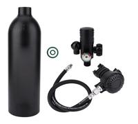Torvex Réservoir d'air, réservoir de plongée portatif de Cylindre d'oxygène de plongée S400 avec la Valve respiratoire pour l'utilisation de plongée sous-Marine de respirateur (Noire)