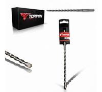 TORVON Foret à béton SDS Plus 10 x 100 mm pour marteau perforateur extra long pour béton, pierre, maçonnerie, SDS+ Foret de précision pour chevilles, marteau perforateur de qualité professionnelle