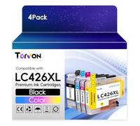 Torvon LC426XL Cartouche d'encre Compatible pour Brother LC426XL LC426 LC-426XLVAL Cartouche pour Brother MFC-J4335DW MFC-J4340DW MFC-J4535DW,MFC-J4540DW (LC426xlBK LC426XLC LC426XLM LC426XLY)