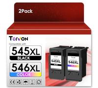 Torvon PG-545XL CL-546XL Cartouche d'encre Remplacement pour Cartouche Canon 545-546 pour Canon Pixma MX495 TS3150 TS3350 TS3151 TS3351 MG2550S MG2555S MG3050 MG2950 MG3051 MG2450 (Noir, Couleur)