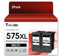 Torvon PG-575XL Noir Cartouche Encre Remplacement pour Canon 575 XL Noir PG-575XL pour Canon PIXMA TS3550i TS3551i TS3750i TR4750i TR4751i TR4755i TR4756i (2-575XL Noir)