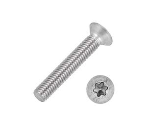 Torx Lot de 100 vis à tête fraisée à six pans creux - Filetage complet ISO 14581 DIN 965 TX - En acier inoxydable M5 x 25 mm