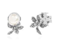 Tory Burch - Asymmetrical Shape Earrings - Femme - Accessoires - Gris - Taille: ONE Size