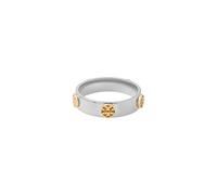 Tory Burch - Bague Icon - Femme - Accessoires - Gris - Taille: 2XL