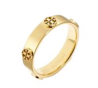 Tory Burch - Bague Icon - Femme - Accessoires - Jaune - Taille: 45 MM