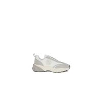 Tory Burch - Baskets en daim en forme d'amande avec détail logo - Femme - Chaussures - Blanc - Taille: 35 1/2 EU