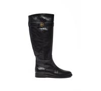 Tory Burch - Botte d'équitation T Lock - Femme - Chaussures - Noir - Taille: 36 EU