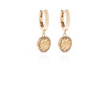 Tory Burch - Boucles d`oreilles créoles Miller - Femme - Accessoires - Jaune - Taille: ONE Size