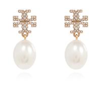 Tory Burch - Boucles d`oreilles Kira - Femme - Accessoires - Blanc - Taille: ONE Size