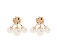 Tory Burch - Boucles d`oreilles Kira Pearl Front-Back - Femme - Accessoires - Jaune - Taille: ONE Size