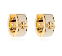 Tory Burch - Boucles d`oreilles Logo - Femme - Accessoires - Beige - Taille: ONE Size