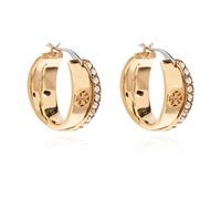 Tory Burch - Boucles d'oreilles avec cristaux scintillants - Femme - Accessoires - Jaune - Taille: ONE Size