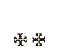 Tory Burch - Boucles d'oreilles émaillées - Femme - Accessoires - Noir - Taille: ONE Size