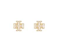 Tory Burch - Boucles d'oreilles Logo - Femme - Accessoires - Blanc - Taille: ONE Size
