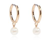 Tory Burch - Boucles d'oreilles rondes avec pendentif - Femme - Accessoires - Jaune - Taille: ONE Size