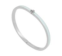 Tory Burch - Bracelet fin Icon en émail - Femme - Accessoires - Gris - Taille: M