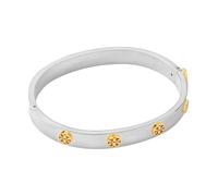 Tory Burch - Bracelet Manchette Icon - Femme - Accessoires - Gris - Taille: XS