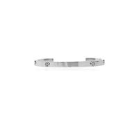 Tory Burch - Brass Logo Bracelet - Femme - Accessoires - Gris - Taille: M