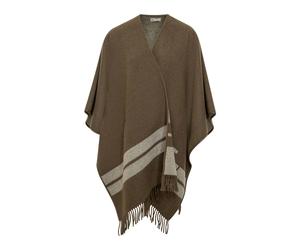Tory Burch - Cape Rayée - Femme - Vestes - Brun - Taille: ONE Size
