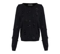 Tory Burch - Cardigan en laine orné - Femme - Pulls - Noir - Taille: 40 FR