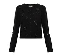 Tory Burch - Cardigan Orné de Sequins Scintillants - Femme - Pulls - Noir - Taille: 38 FR