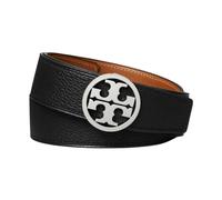 Tory Burch - Ceinture Iconique Réversible en Cuir avec Boucle Double T - Femme - Accessoires - Noir - Taille: L