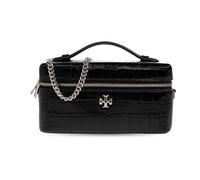 Tory Burch - Charlie Leather Bag - Femme - Sacs - Noir - Taille: ONE Size