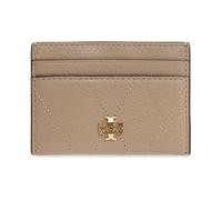 Tory Burch - Charlie Quilted Cardholder - Femme - Accessoires - Beige - Taille: ONE Size