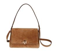 Tory Burch - Charlie Sac Bandoulière en Daim - Femme - Sacs - Brun - Taille: ONE Size