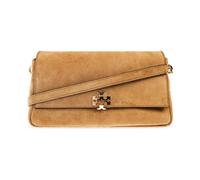 Tory Burch - Charlie Small Suede Shoulder Bag - Femme - Sacs - Beige - Taille: ONE Size