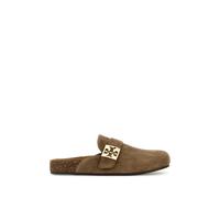 Tory Burch - Chaussons Mellow en Daim Beige - Femme - Chaussures - Brun - Taille: 38 EU