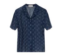 Tory Burch - Chemise à Manches Courtes - Femme - Blouses et Chemises - Bleu - Taille: 38 FR