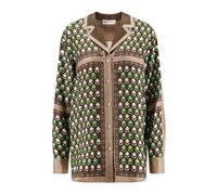Tory Burch - Chemise Bowling en Soie Imprimée - Femme - Blouses et Chemises - Multicolore - Taille: 36 FR