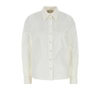 Tory Burch - Chemise en popeline stretch - Femme - Blouses et Chemises - Blanc - Taille: 38 FR