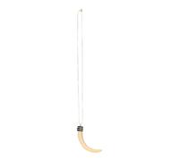 Tory Burch - Collier avec Pendentif Corne en Résine - Femme - Accessoires - Beige - Taille: ONE Size